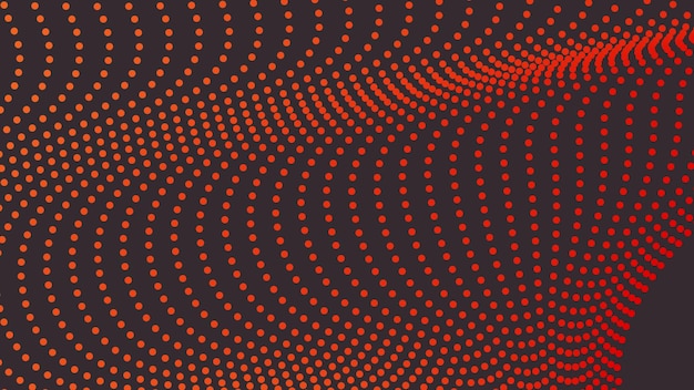 Imagen vectorial de fondo abstracta con puntos de polca naranja