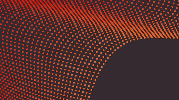 Imagen vectorial de fondo abstracta con puntos de polca naranja
