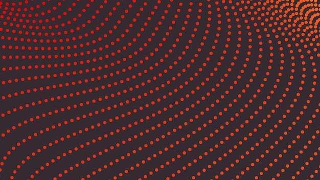 Imagen vectorial de fondo abstracta con puntos de polca naranja