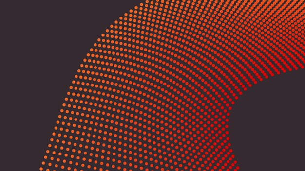 Imagen vectorial de fondo abstracta con puntos de polca naranja