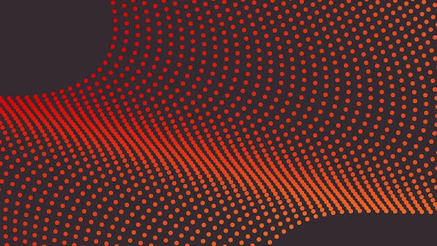 Imagen vectorial de fondo abstracta con puntos de polca naranja