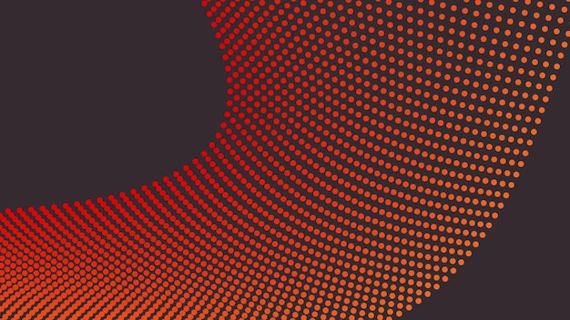 Imagen vectorial de fondo abstracta con puntos de polca naranja