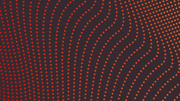 Imagen vectorial de fondo abstracta con puntos de polca naranja