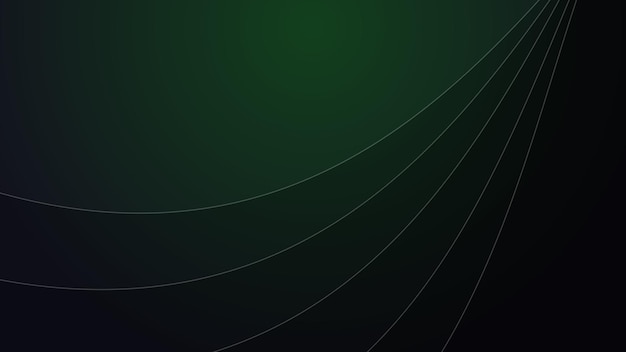Imagen vectorial de fondo abstracto verde oscuro con línea curva para fondo o presenta