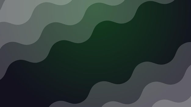 Imagen vectorial de fondo abstracto verde oscuro con línea curva para fondo o presenta