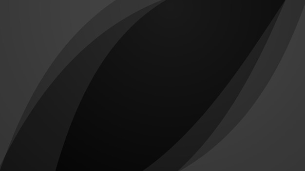 Imagen vectorial de fondo de fondo de gradiente abstracto negro con línea curva para fondo o pre