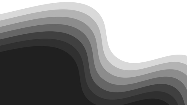 Imagen vectorial de fondo de fondo de gradiente abstracto negro con línea curva para fondo o pre