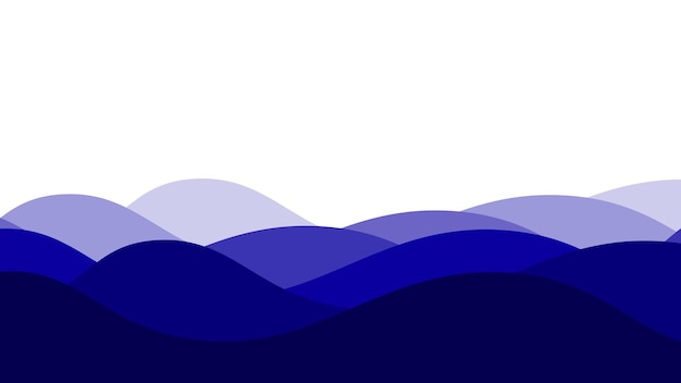 Imagen vectorial de fondo de papel de pared de ondas azules del océano Ilustración del diseño gráfico de ondas para el fondo