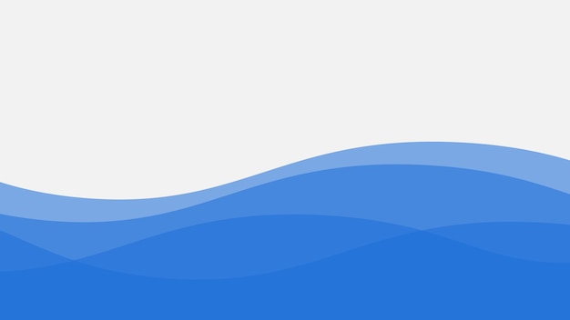Imagen vectorial de fondo de papel de pared de ondas azules del océano Ilustración del diseño gráfico de ondas para el fondo