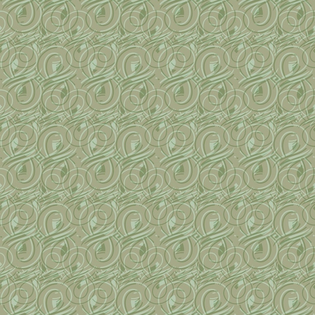Imagen vectorial de fondo con patrón sin costuras floral verde