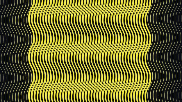 Imagen vectorial de fondo con un patrón de rayas de onda amarillas