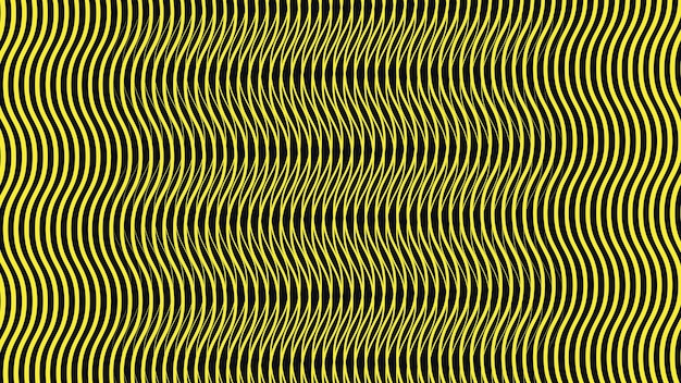 Imagen vectorial de fondo con un patrón de rayas de onda amarillas