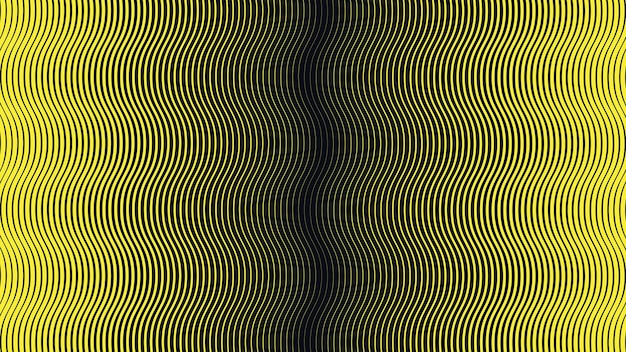Imagen vectorial de fondo con un patrón de rayas de onda amarillas