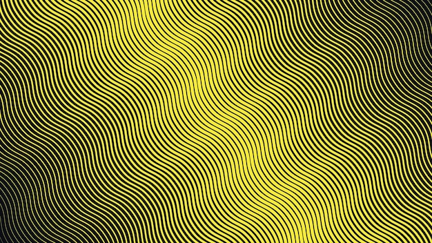Imagen vectorial de fondo con un patrón de rayas de onda amarillas