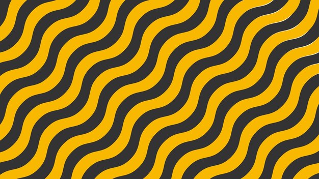 Imagen vectorial de fondo con rayas de línea amarilla y patrón sin costuras