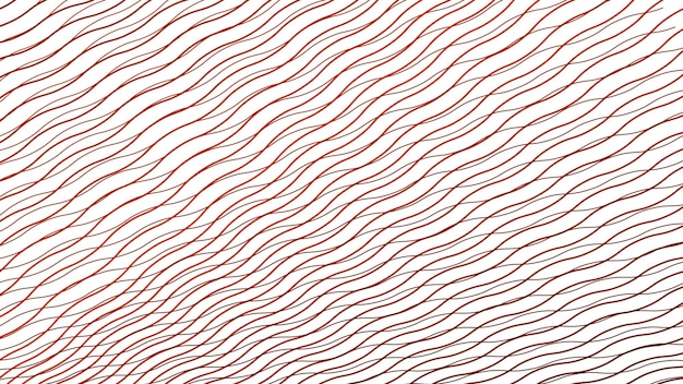 Imagen vectorial de fondo con rayas de línea de onda roja para fondo o estilo de tela