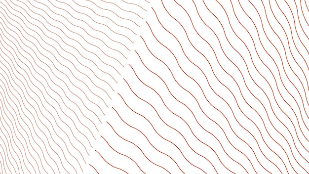 Imagen vectorial de fondo con rayas de línea de onda roja para fondo o estilo de tela