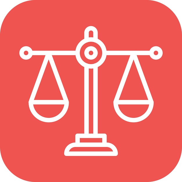 Imagen vectorial fraudulenta del icono de las Escalas de Justicia Puede usarse para la Corrupción
