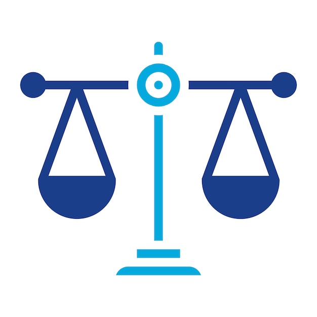 Imagen vectorial fraudulenta del icono de las Escalas de Justicia Puede usarse para la Corrupción