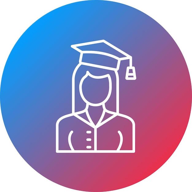 Imagen vectorial graduada del icono de la dama Se puede utilizar para la limpieza de la casa
