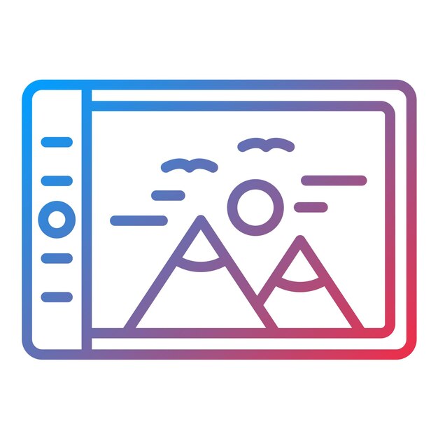 Imagen vectorial gráfica del icono de la tableta Se puede utilizar para el diseño