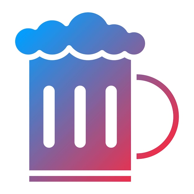 Imagen vectorial gratuita del icono de la cerveza Se puede usar para el espacio de coworking