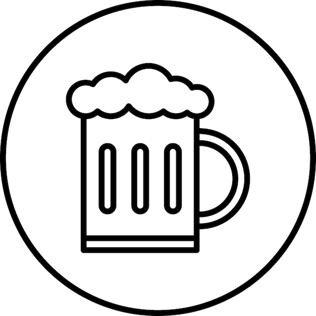 Imagen vectorial gratuita del icono de la cerveza Se puede usar para el espacio de coworking