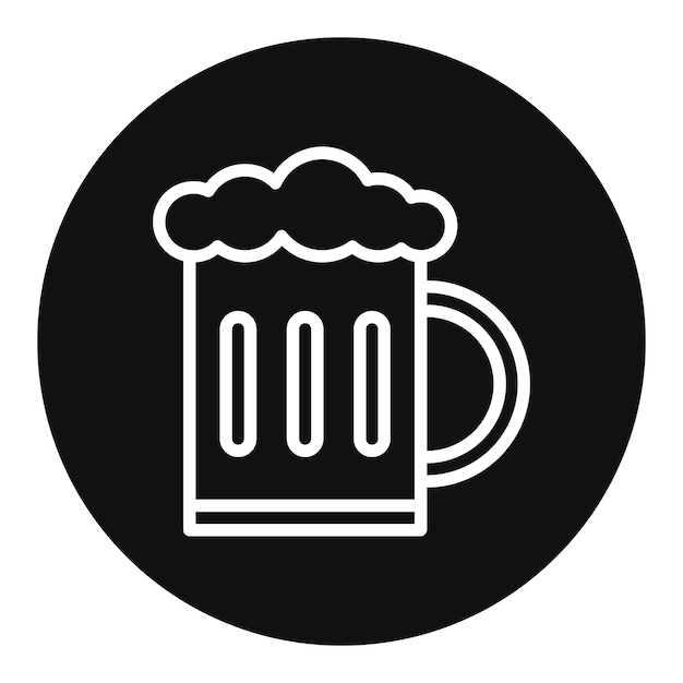 Imagen vectorial gratuita del icono de la cerveza Se puede usar para el espacio de coworking