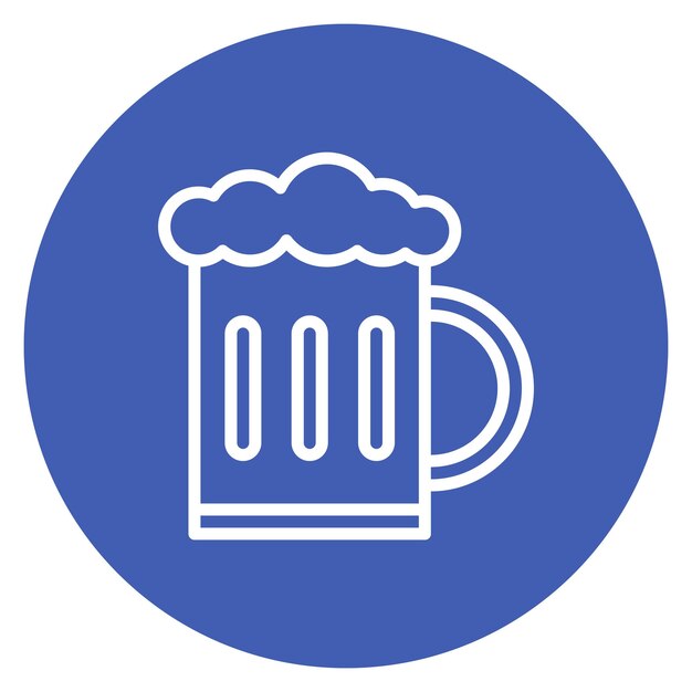 Imagen vectorial gratuita del icono de la cerveza Se puede usar para el espacio de coworking