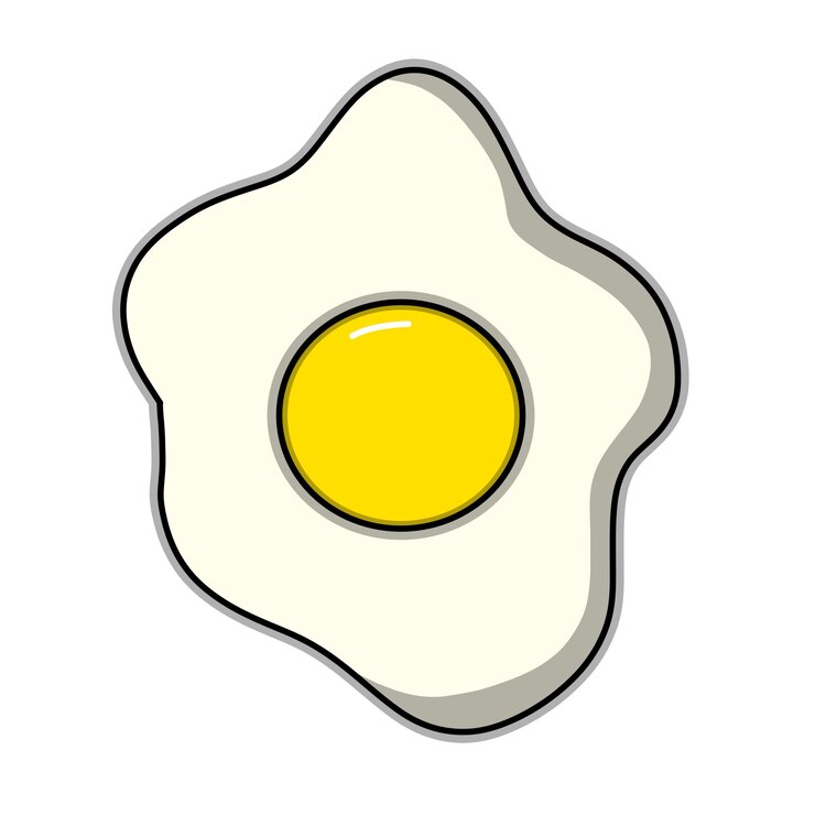 imagen vectorial de huevo crudo