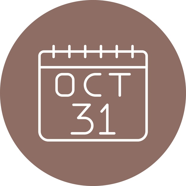 Imagen vectorial del icono del 31 de octubre Se puede usar para Halloween