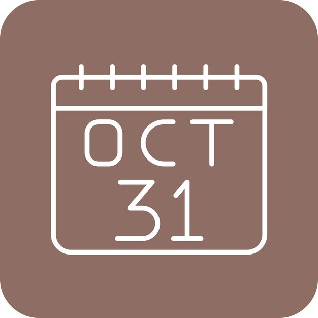 Imagen vectorial del icono del 31 de octubre Se puede usar para Halloween