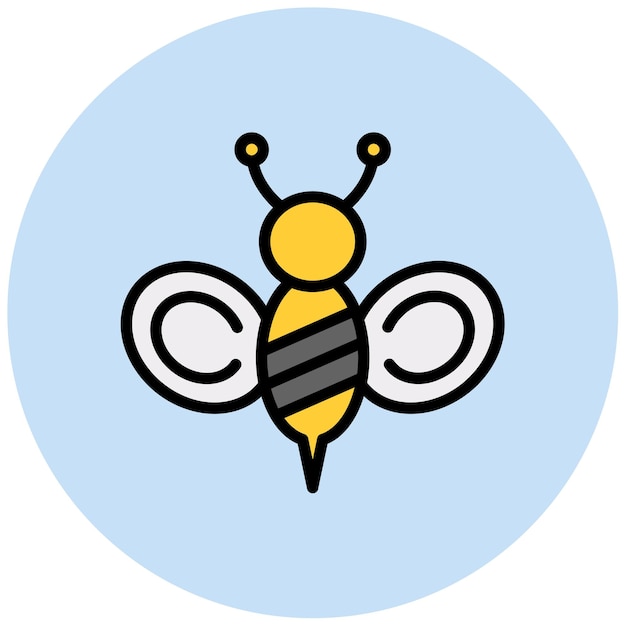 La imagen vectorial del icono de la abeja se puede usar para el Carnaval