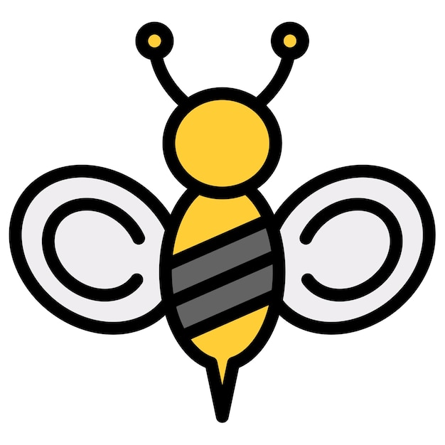 La imagen vectorial del icono de la abeja se puede usar para el Carnaval