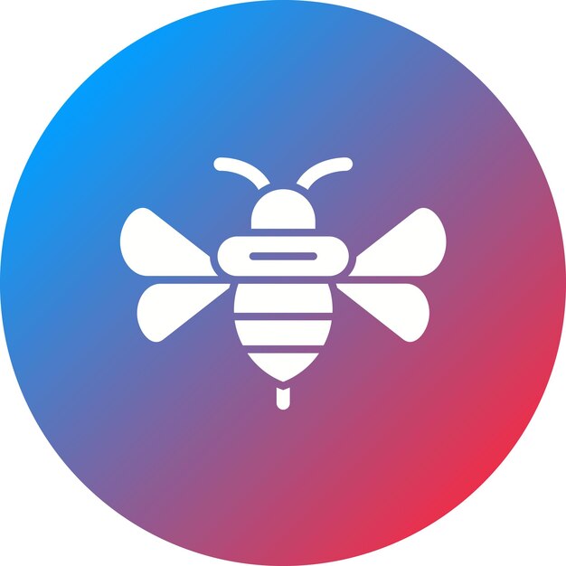 La imagen vectorial del icono de la abeja se puede utilizar para la jardinería