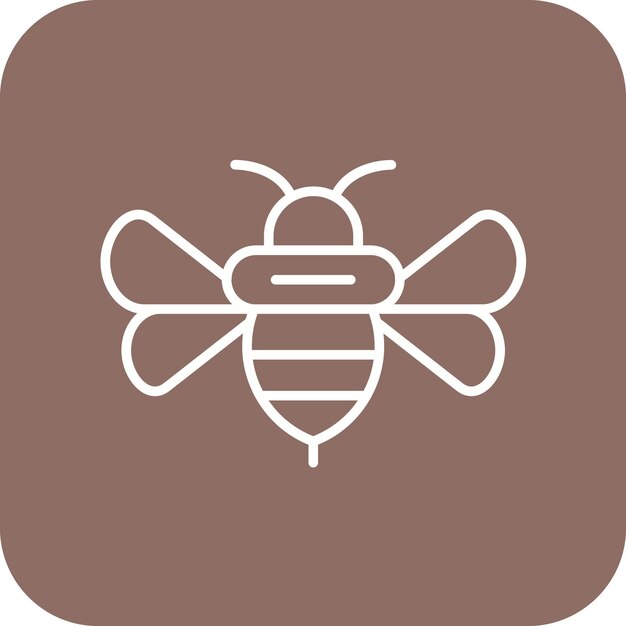 La imagen vectorial del icono de la abeja se puede utilizar para la jardinería