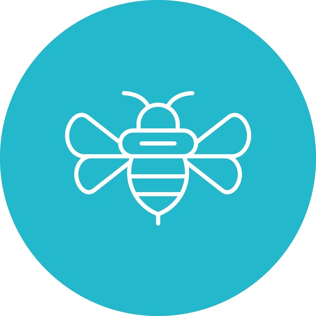 La imagen vectorial del icono de la abeja se puede utilizar para la jardinería