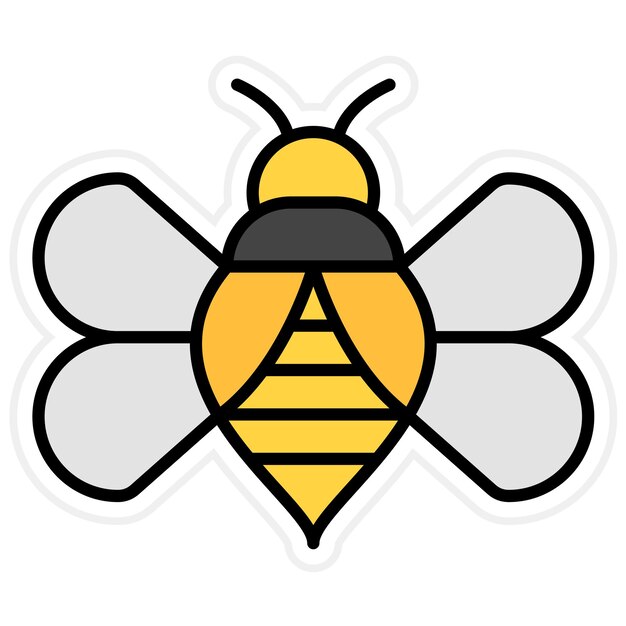 Imagen vectorial del icono de las abejas Se puede utilizar para la agricultura y la jardinería