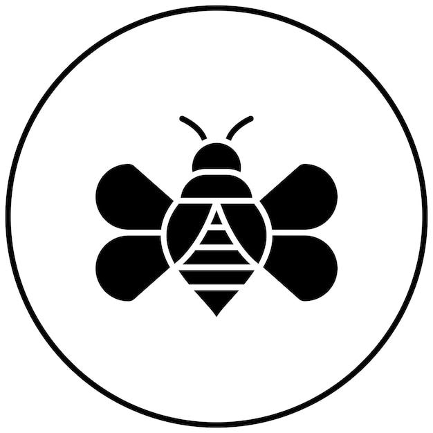 Imagen vectorial del icono de las abejas Se puede utilizar para la agricultura y la jardinería