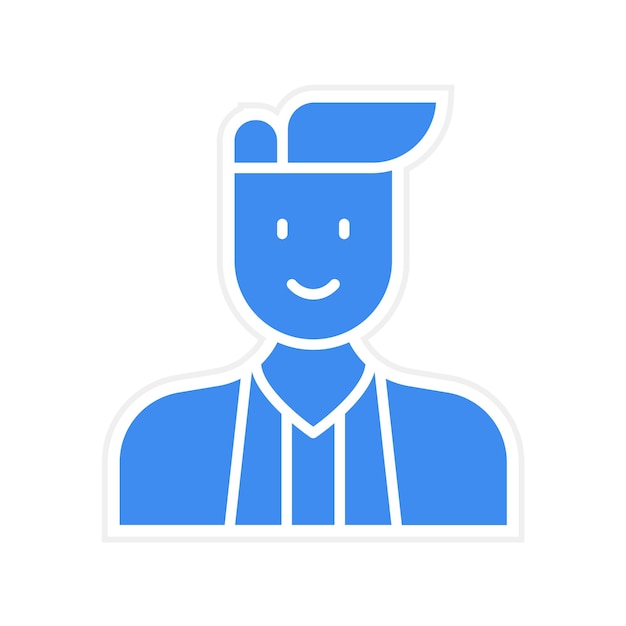 Imagen vectorial de icono de abogado masculino Se puede usar para profesiones