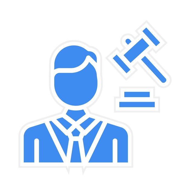 Imagen vectorial del icono del abogado Se puede utilizar para Servicios Legales