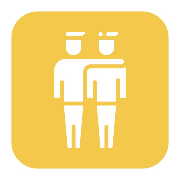 Imagen vectorial de icono de abrazo Se puede usar para Amistad