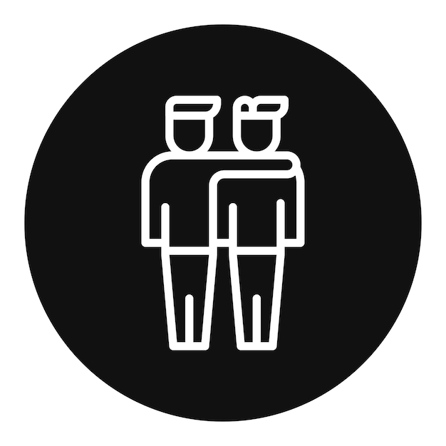 Imagen vectorial de icono de abrazo Se puede usar para Amistad