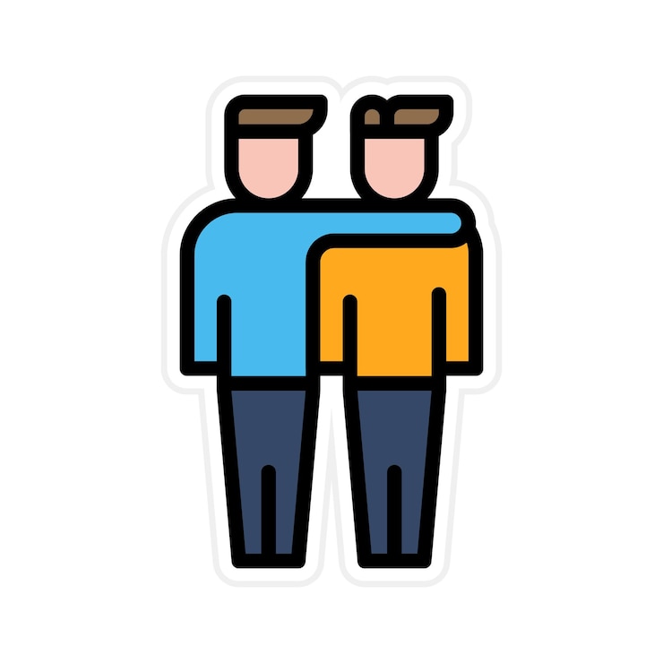 Vector imagen vectorial de icono de abrazo se puede usar para amistad