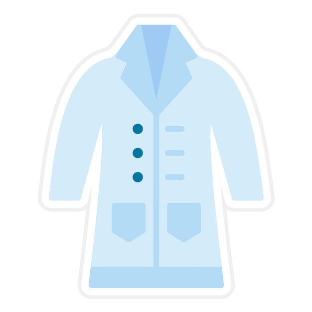 Imagen vectorial del icono del abrigo de laboratorio Se puede usar para ropa