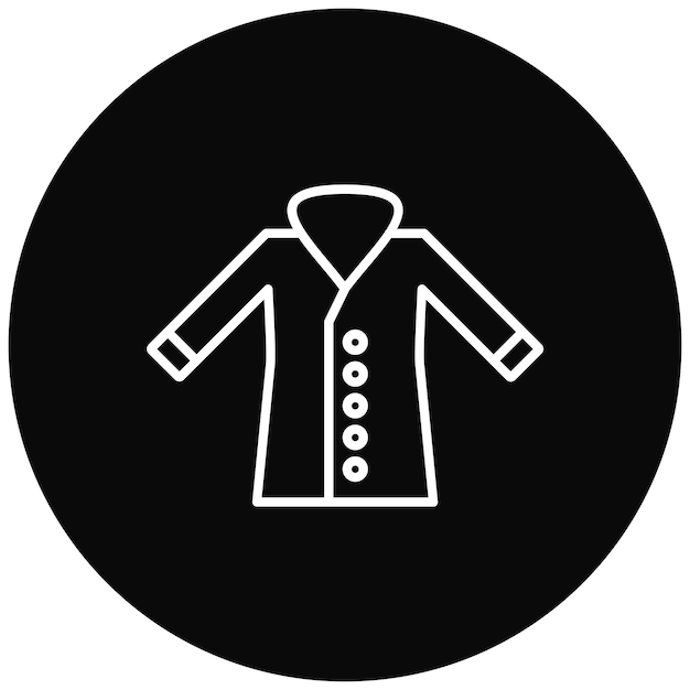 Imagen vectorial de icono de abrigo largo de invierno Se puede usar para invierno