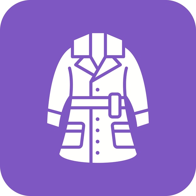 Imagen vectorial del icono del abrigo Se puede usar para el comercio electrónico de moda