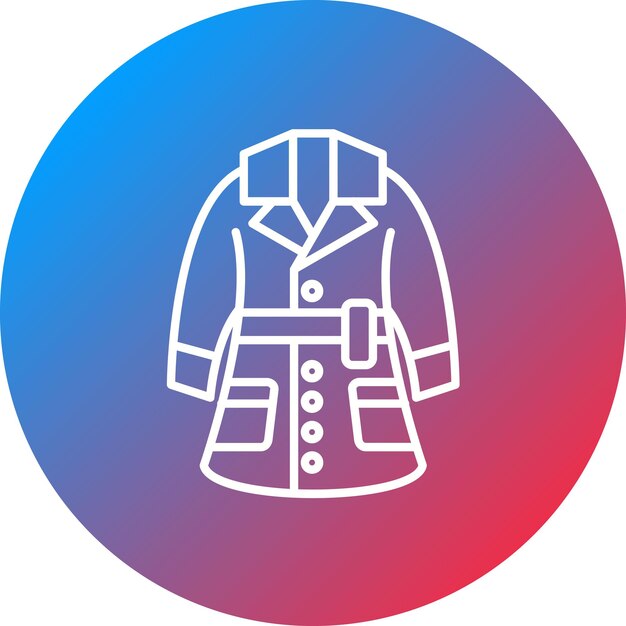 Imagen vectorial del icono del abrigo Se puede usar para el comercio electrónico de moda