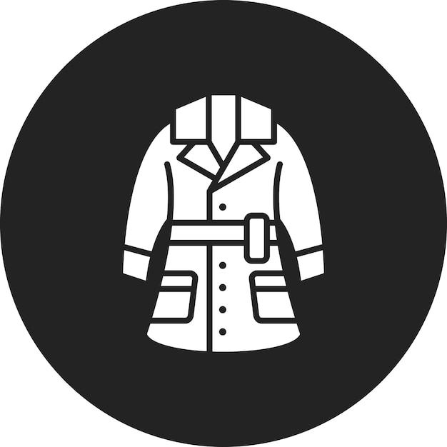 Imagen vectorial del icono del abrigo Se puede usar para el comercio electrónico de moda