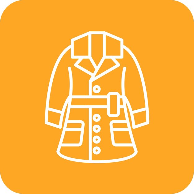 Imagen vectorial del icono del abrigo Se puede usar para el comercio electrónico de moda
